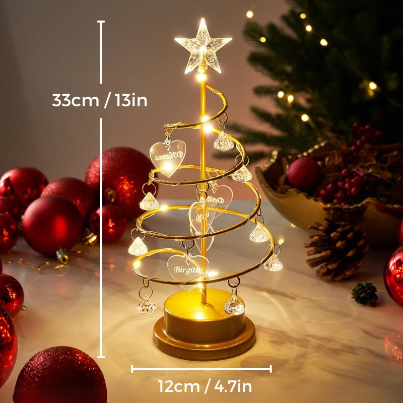 Sapin Familial | Lampe de Noël Personnalisée
